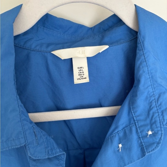 H&M Women's Oversized Button Down Shirt Sz L - Picture 6 of 7